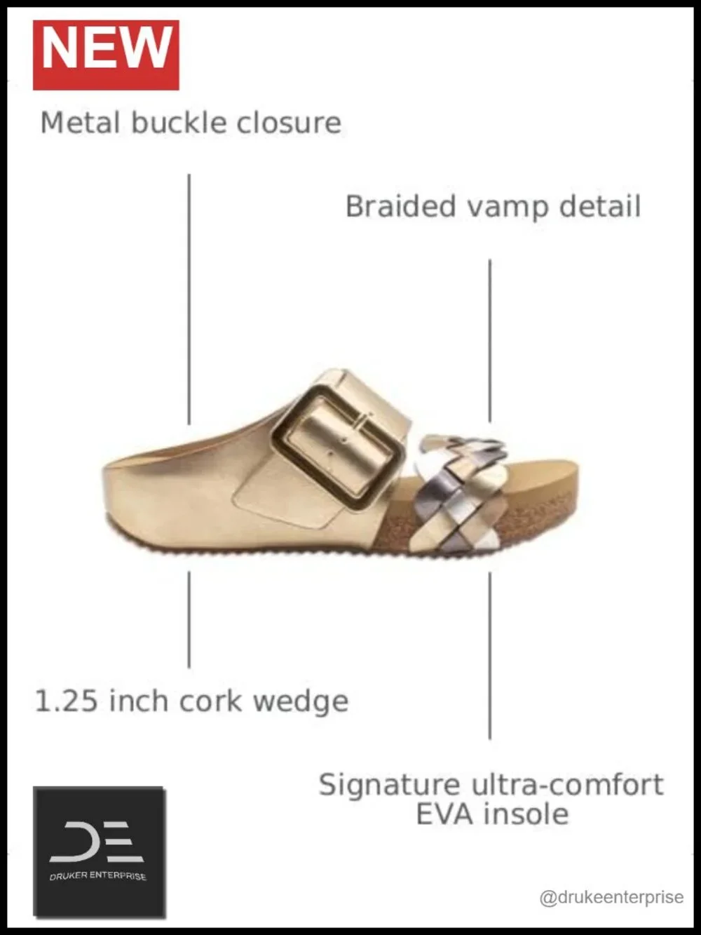 VOLATILE Morel Faux Leather Wedge Sandals | Braided Vamp & Buckle | Womens
